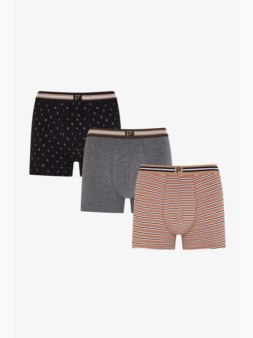 Boxer masculino ember às riscas penti - Kiabi