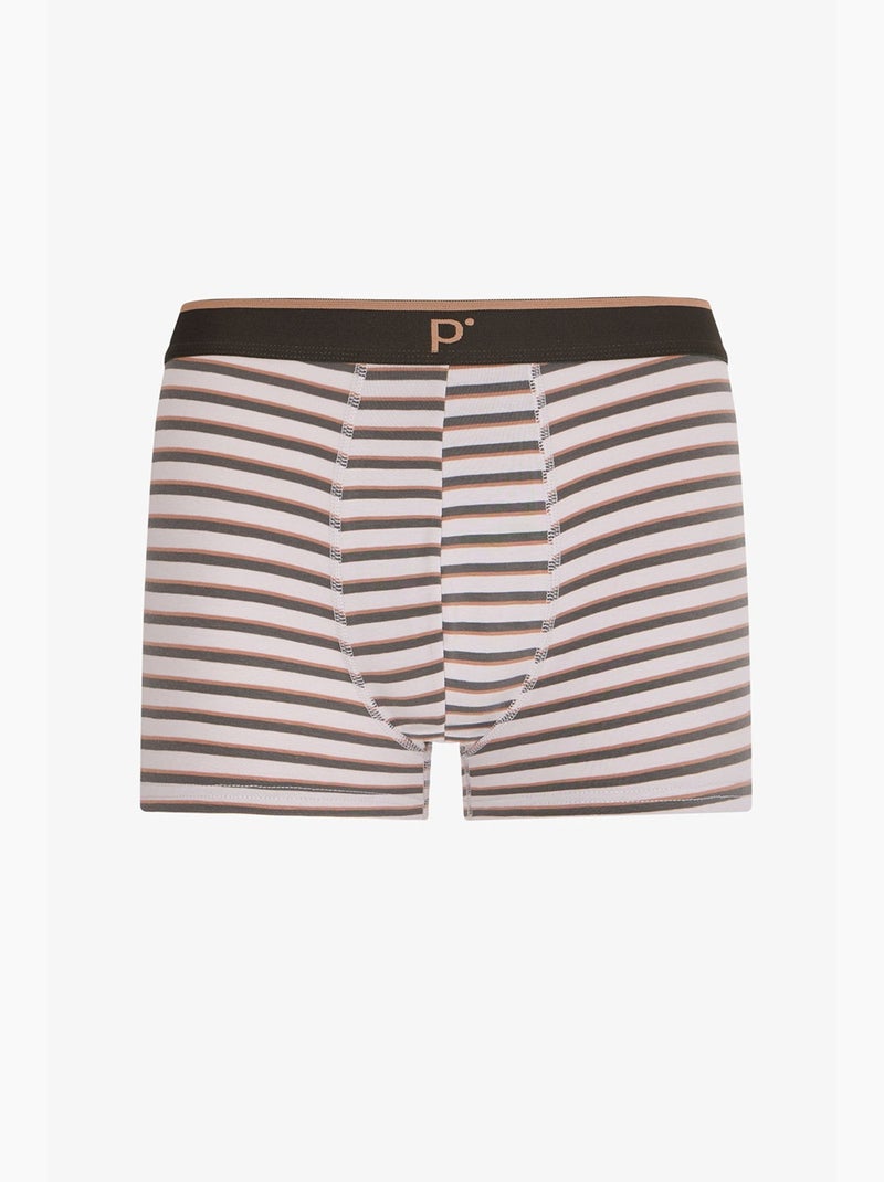 Boxer masculino tone às riscas penti Branco - Kiabi