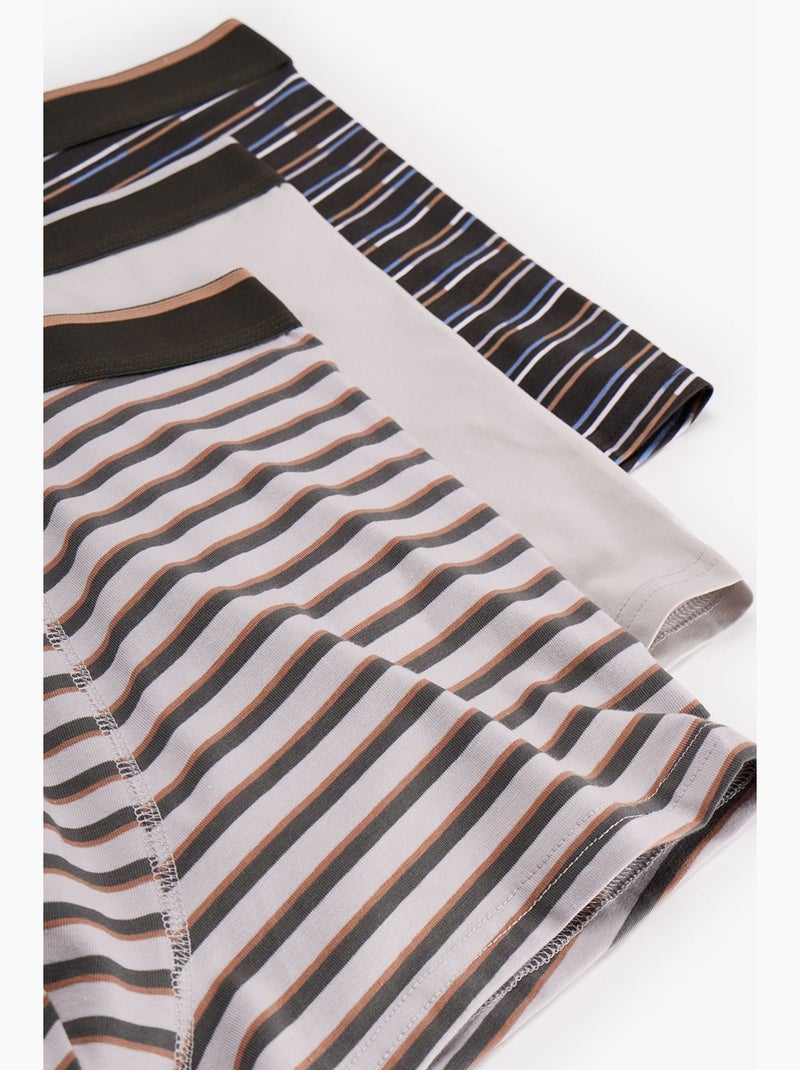 Boxer masculino tone às riscas penti Branco - Kiabi