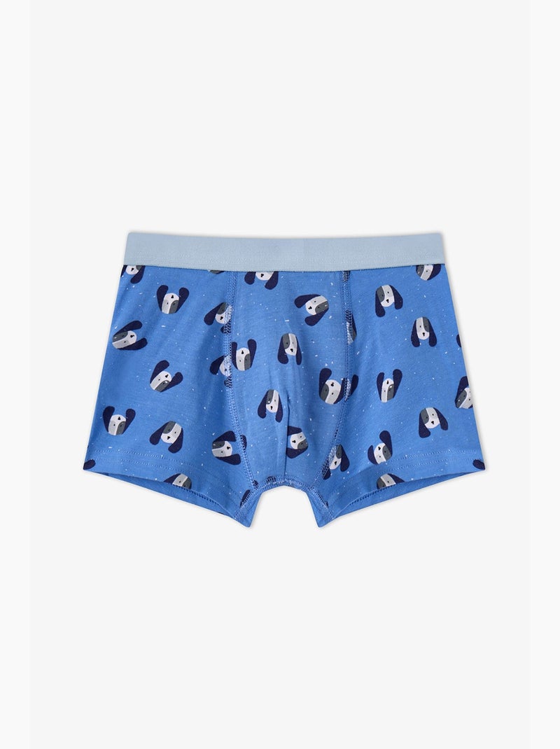 Boxer menino paws for joy de algodão penti Azul-marinho - Kiabi