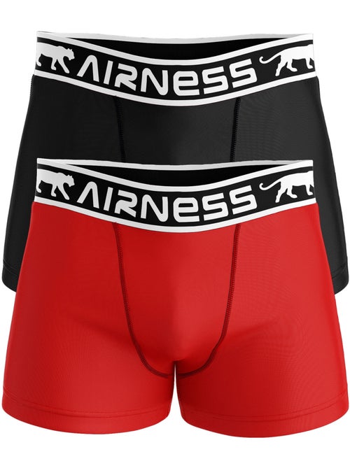 Boxers Airness para Homem - Pack de 2 (Preto/Vermelho) - Kiabi Boxers Airness para Homem - Pack de 2 (Preto/Vermelho) - Kiabi