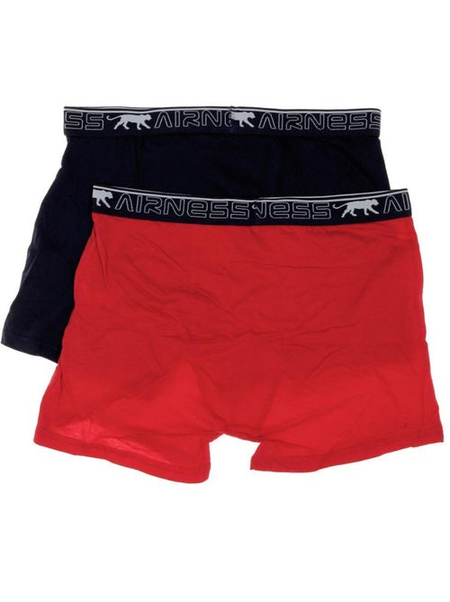 Boxers Airness para Homem - Pack de 2 (Preto/Vermelho) - Kiabi Boxers Airness para Homem - Pack de 2 (Preto/Vermelho) - Kiabi