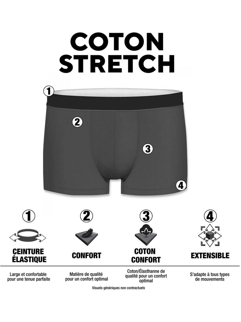 Boxers Airness X5 para Homem - Preto/Branco/Verde Azul - Kiabi
