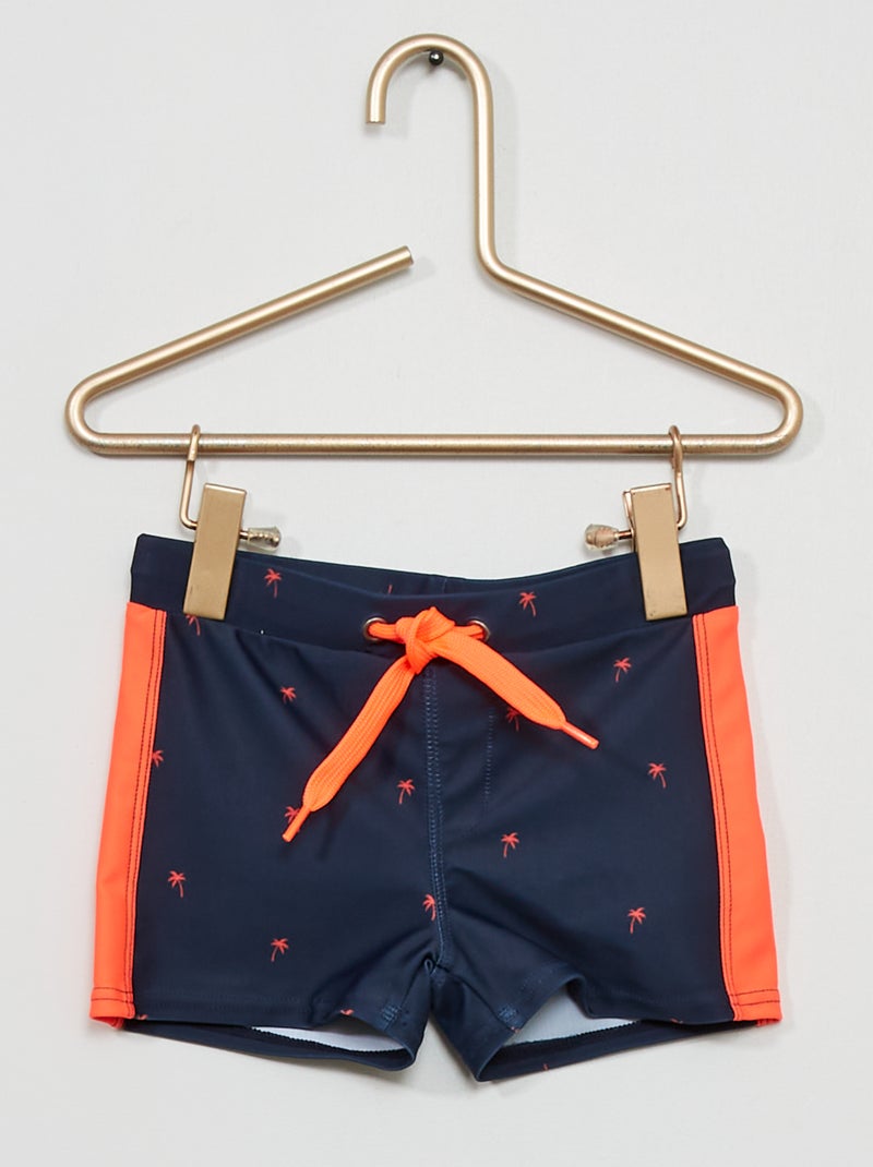 Boxers de banho estampados 'palmeiras' Azul Marinho - Kiabi