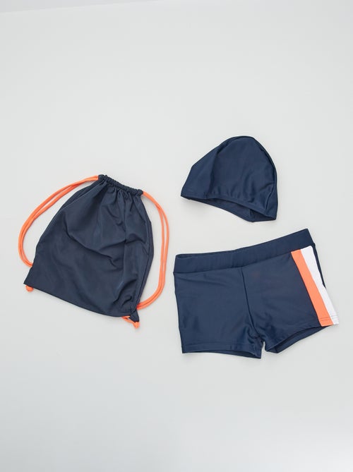 Boxers de banho + gorro de banho + bolsa - Kiabi