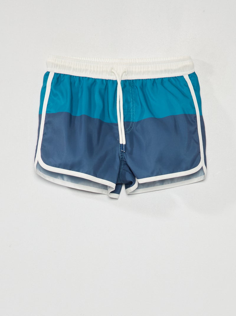 Boxers de banho tricolores AZUL - Kiabi