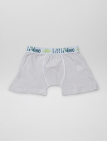 Boxers em algodão lisos - lote de 3