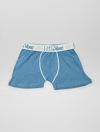 Boxers em algodão lisos - lote de 3
