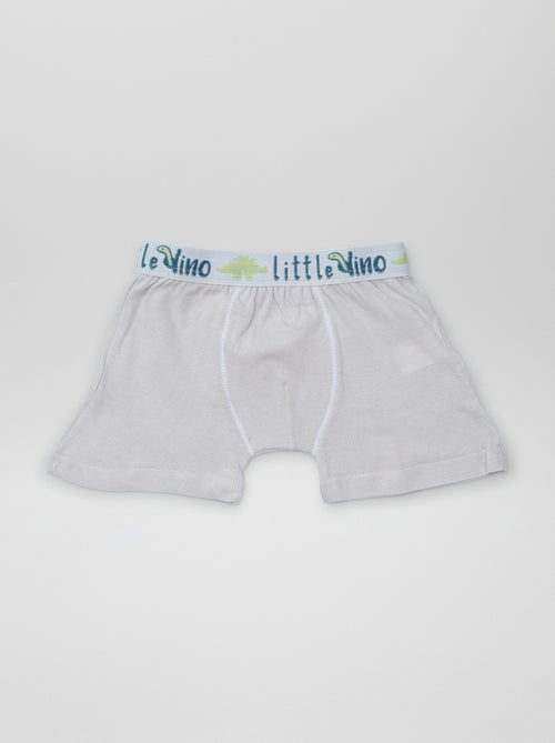 Boxers em algodão lisos - lote de 3 - Kiabi