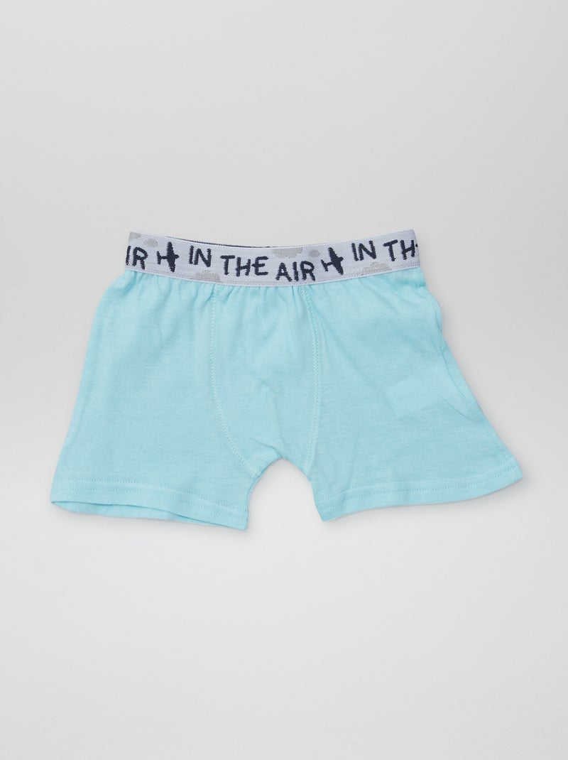 Boxers lisos - lote de 3 AZUL - Kiabi
