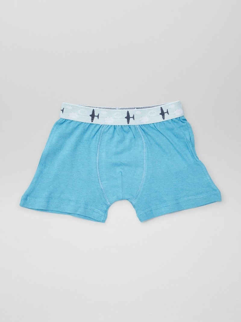 Boxers lisos - lote de 3 AZUL - Kiabi