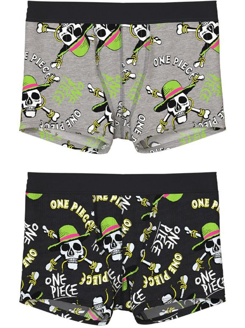 Boxers Name it Jeff para Rapaz - Preto/Cinzento Preto - Kiabi