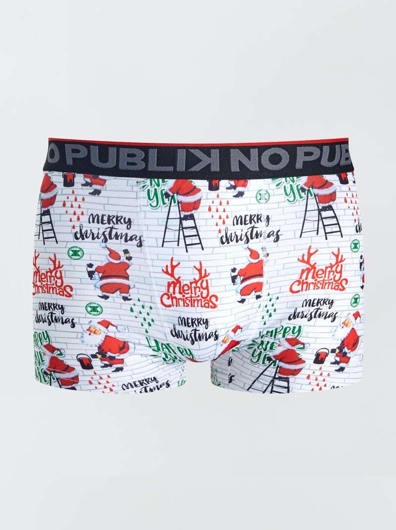 Boxers 'No Publik' com estampado Natal BEGE - Kiabi