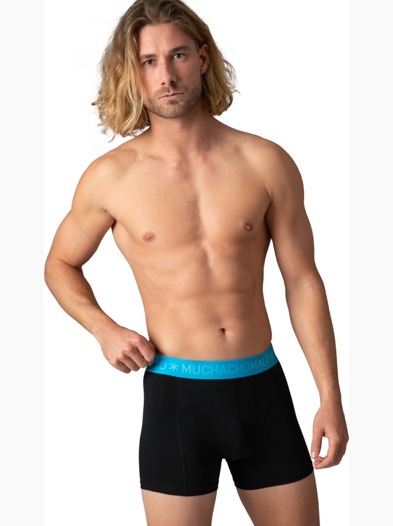 Boxers pack de 12 em algodão premium Muchachomalo conforto respirável e ajuste perfeito Azul-Preto - Kiabi