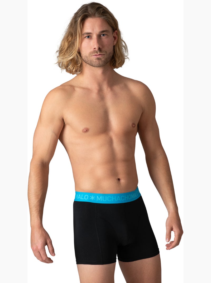 Boxers pack de 12 em algodão premium Muchachomalo conforto respirável e ajuste perfeito Azul-Preto - Kiabi