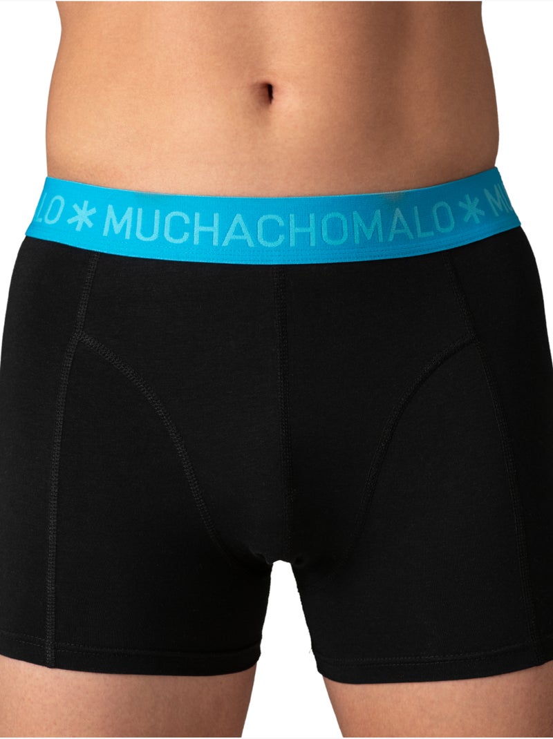 Boxers pack de 12 em algodão premium Muchachomalo conforto respirável e ajuste perfeito Azul-Preto - Kiabi