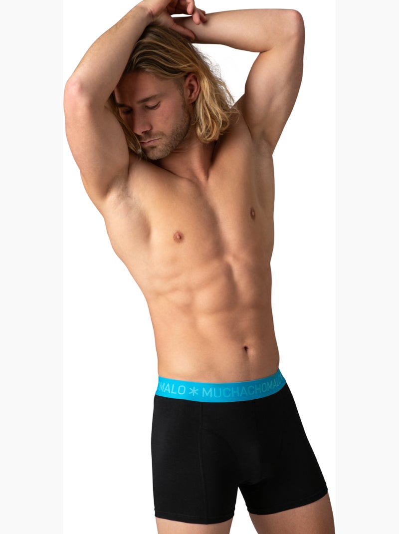 Boxers pack de 12 em algodão premium Muchachomalo conforto respirável e ajuste perfeito Azul-Preto - Kiabi