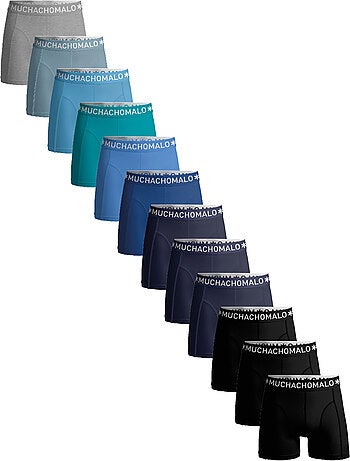 Boxers pack de 12 em algodão premium Muchachomalo conforto respirável e ajuste perfeito