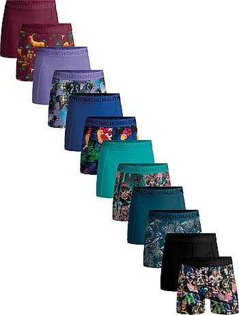 Boxers pack de 12 em algodão premium Muchachomalo conforto respirável e ajuste perfeito