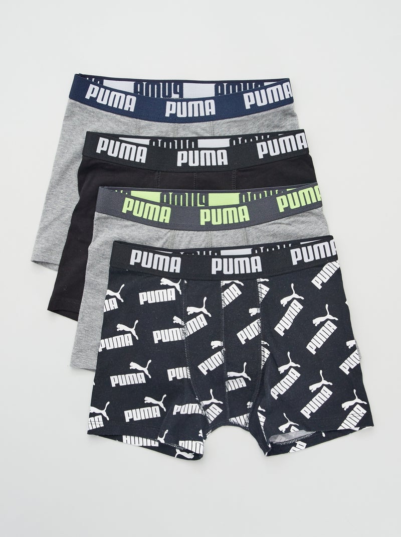 Boxers 'Puma'  - Lote de 4 Preto - Kiabi