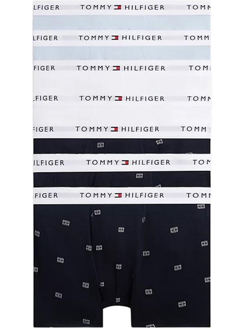 Boxers x7 para rapaz tommy hilfiger com estampado marinho/azul/branco - Kiabi Boxers x7 para rapaz tommy hilfiger com estampado marinho/azul/branco - Kiabi