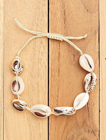 Bracelete elástica com conchas - Kiabi