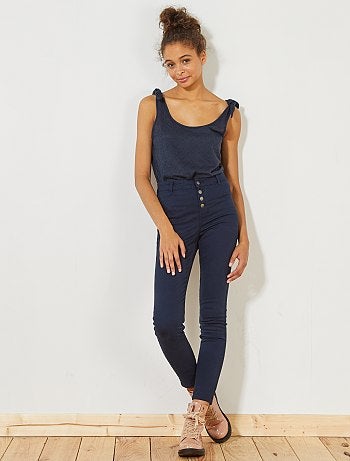 Braguilha skinny com botões - Kiabi