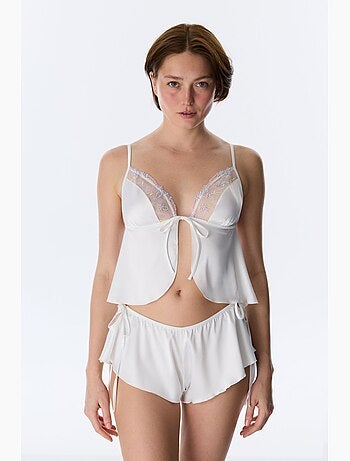 Bralete de cetim broderie quebrado penti