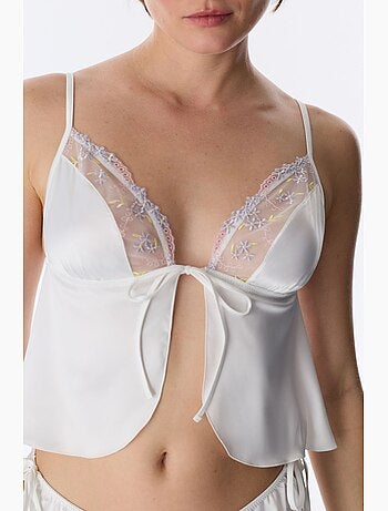Bralete de cetim broderie quebrado penti