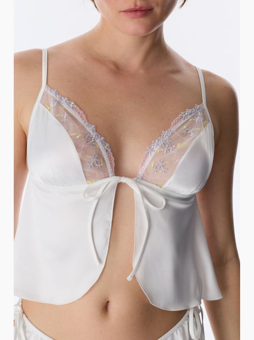 Bralete de cetim broderie quebrado penti - Kiabi