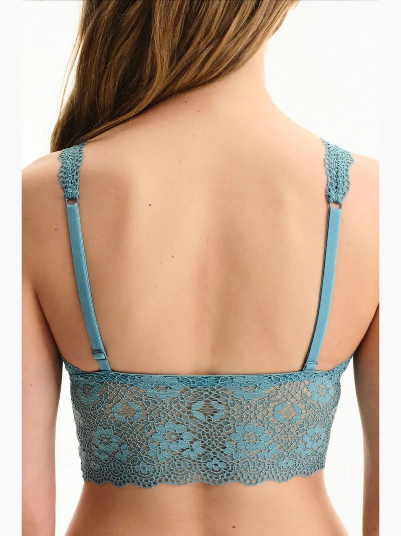 Bralette de renda feminina penti Azul - Kiabi
