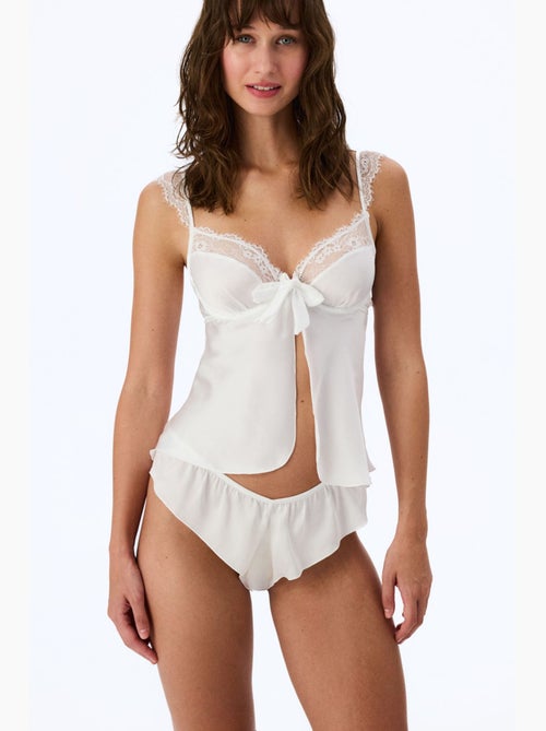Bralette floral com aro efeito gasto penti - Kiabi