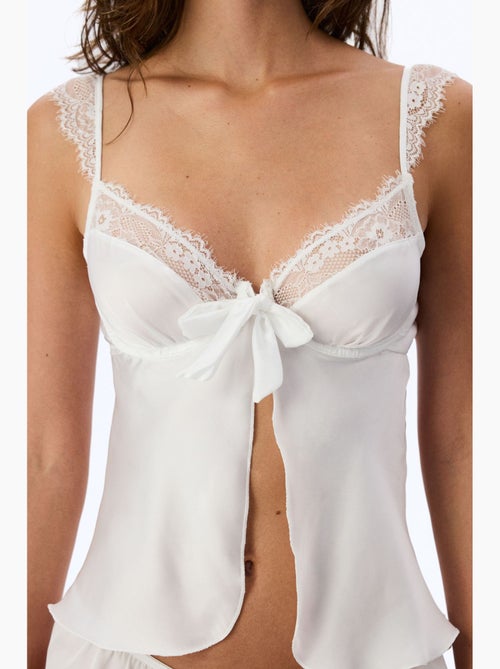 Bralette floral com aro efeito gasto penti - Kiabi