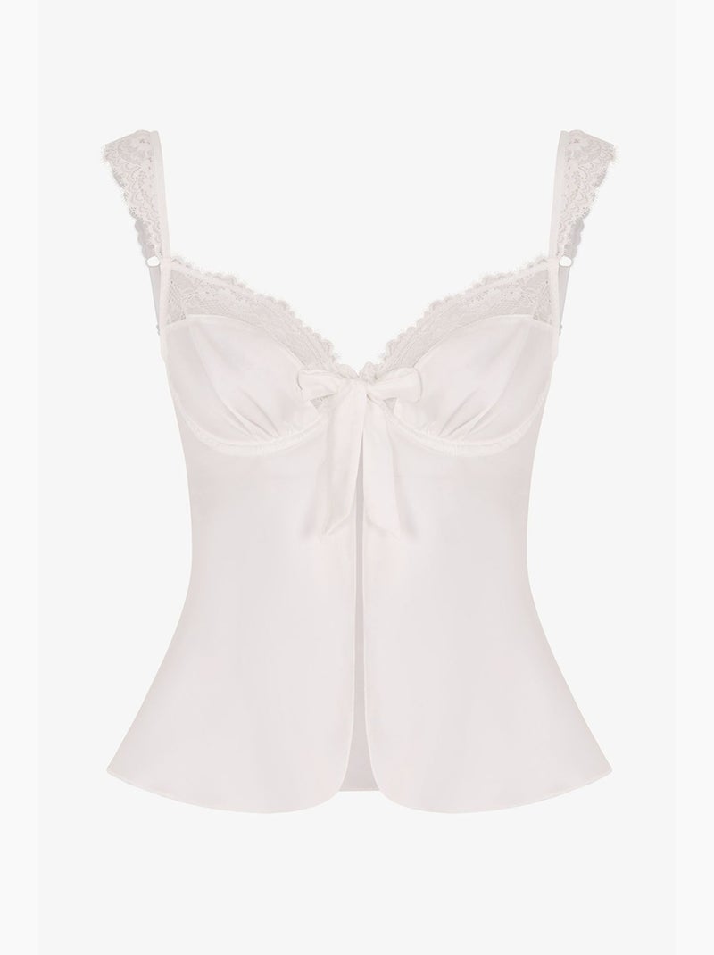 Bralette floral com aro efeito gasto penti Branco - Kiabi