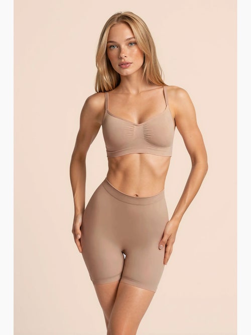 Bralette modeladora premium sem costuras com alças ajustáveis hiccup - Kiabi Bralette modeladora premium sem costuras com alças ajustáveis hiccup - Kiabi