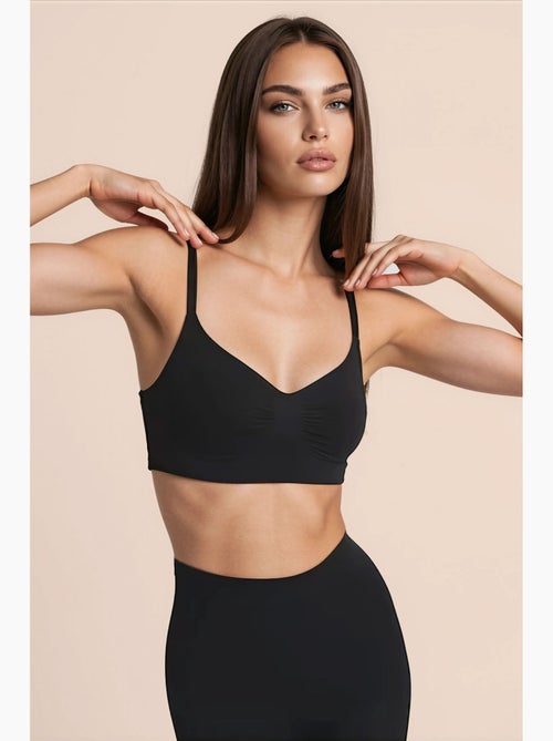 Bralette modeladora premium sem costuras com alças ajustáveis hiccup - Kiabi Bralette modeladora premium sem costuras com alças ajustáveis hiccup - Kiabi