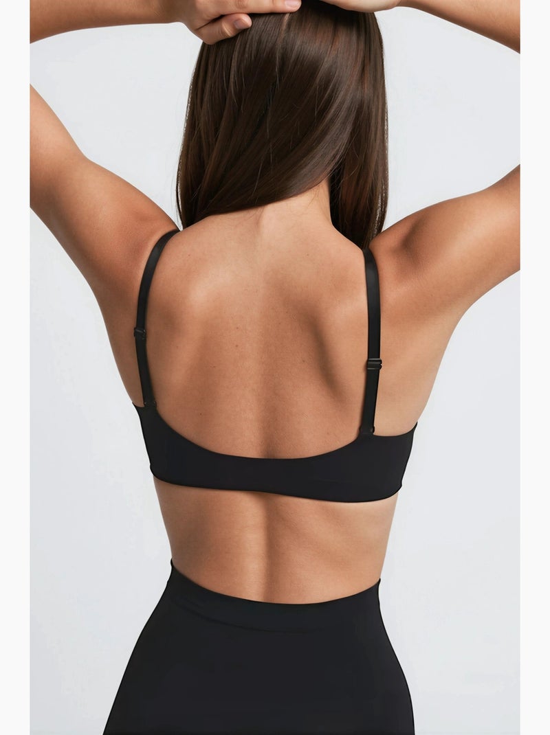 Bralette modeladora premium sem costuras com alças ajustáveis hiccup Preto - Kiabi