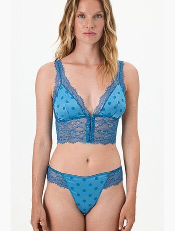 Bralette treso às bolinhas penti