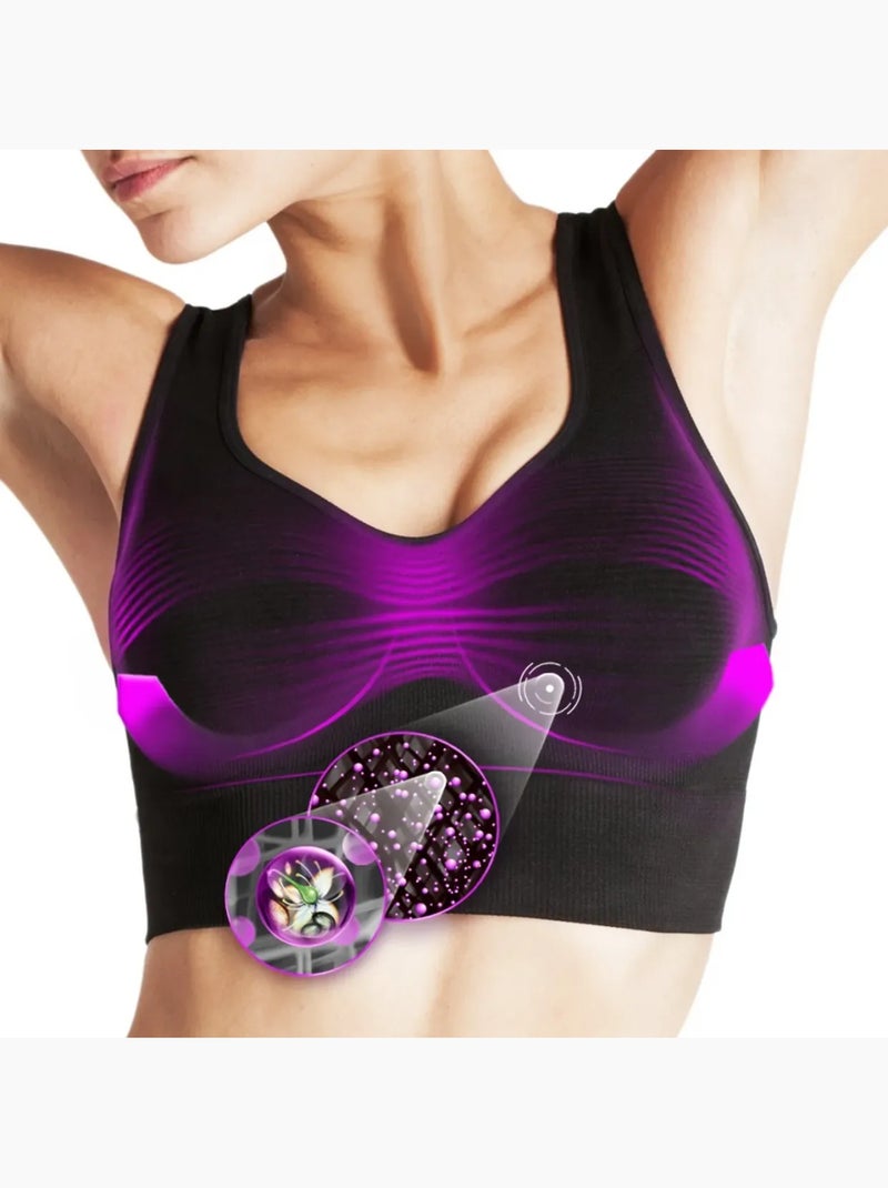 Brassière reafirmante, suporte e conforto Preto - Kiabi