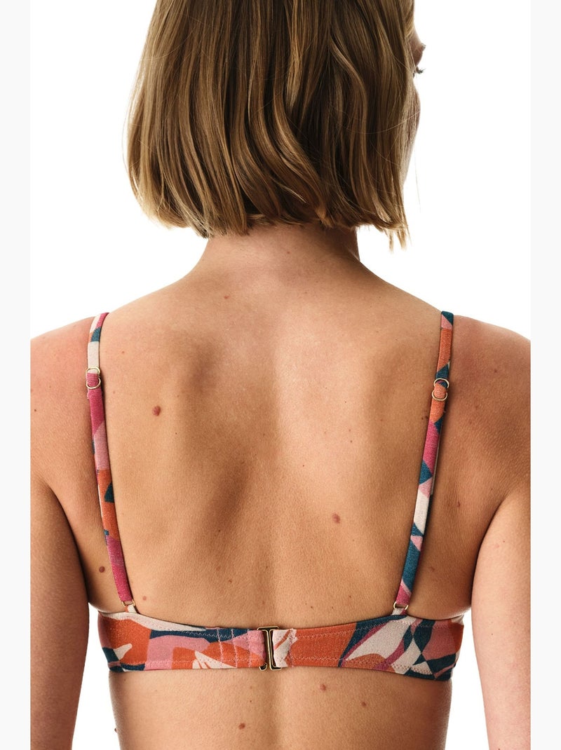 Brayana top de biquíni push up com lantejoulas penti Rosa-fluo - Kiabi