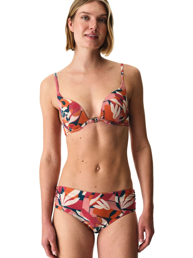 Brayana top de biquíni push up com lantejoulas penti Rosa-fluo - Kiabi
