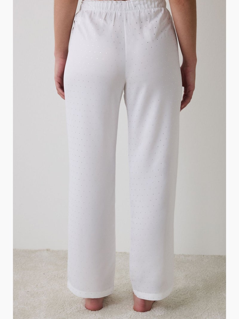 Bridal delicate calça de pijama em cetim penti Branco - Kiabi