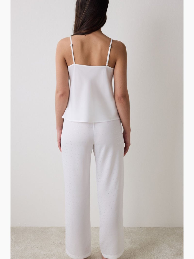 Bridal delicate calça de pijama em cetim penti Branco - Kiabi