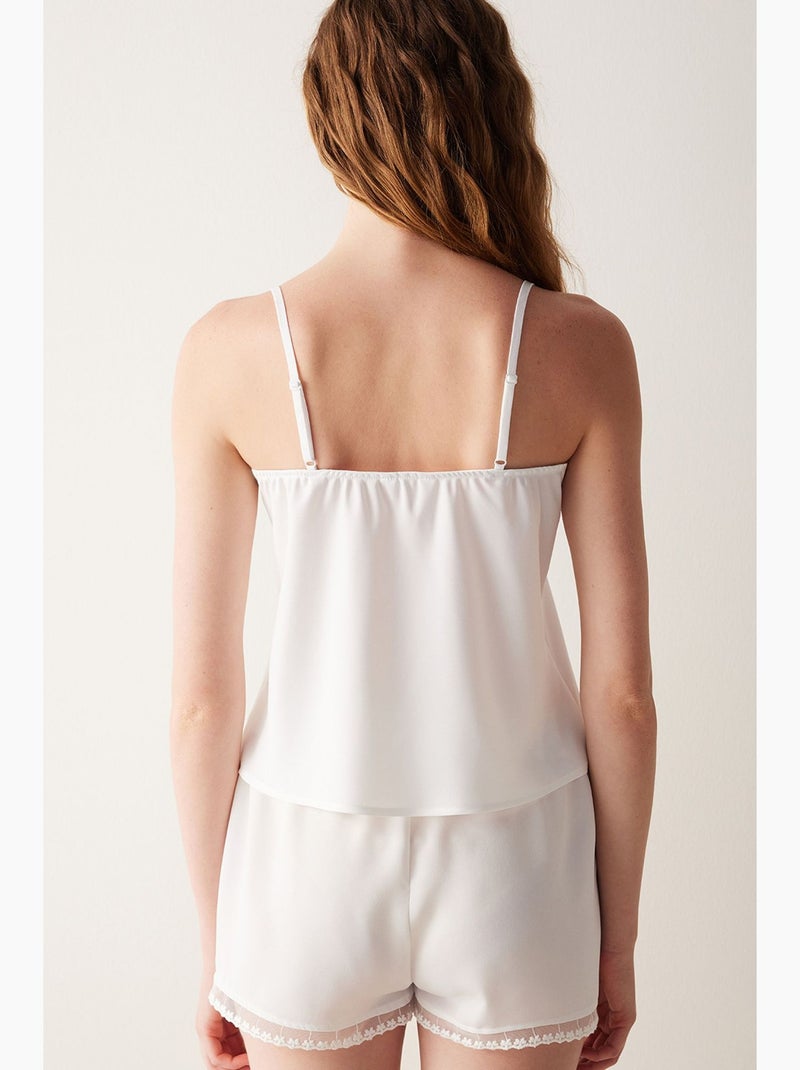 Bridal lacy short de pijama em renda penti Branco - Kiabi