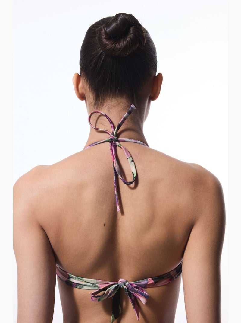Briella top de biquíni floral tomara que caia penti Verde menta - Kiabi