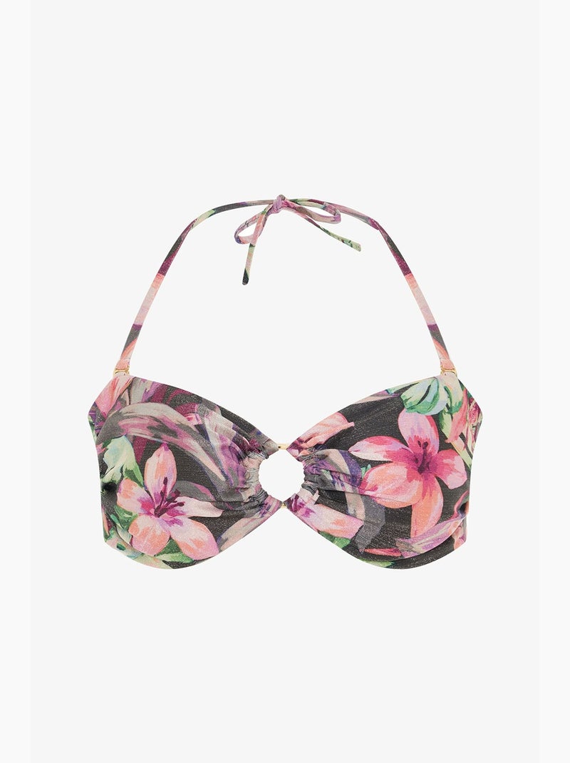 Briella top de biquíni floral tomara que caia penti Verde menta - Kiabi