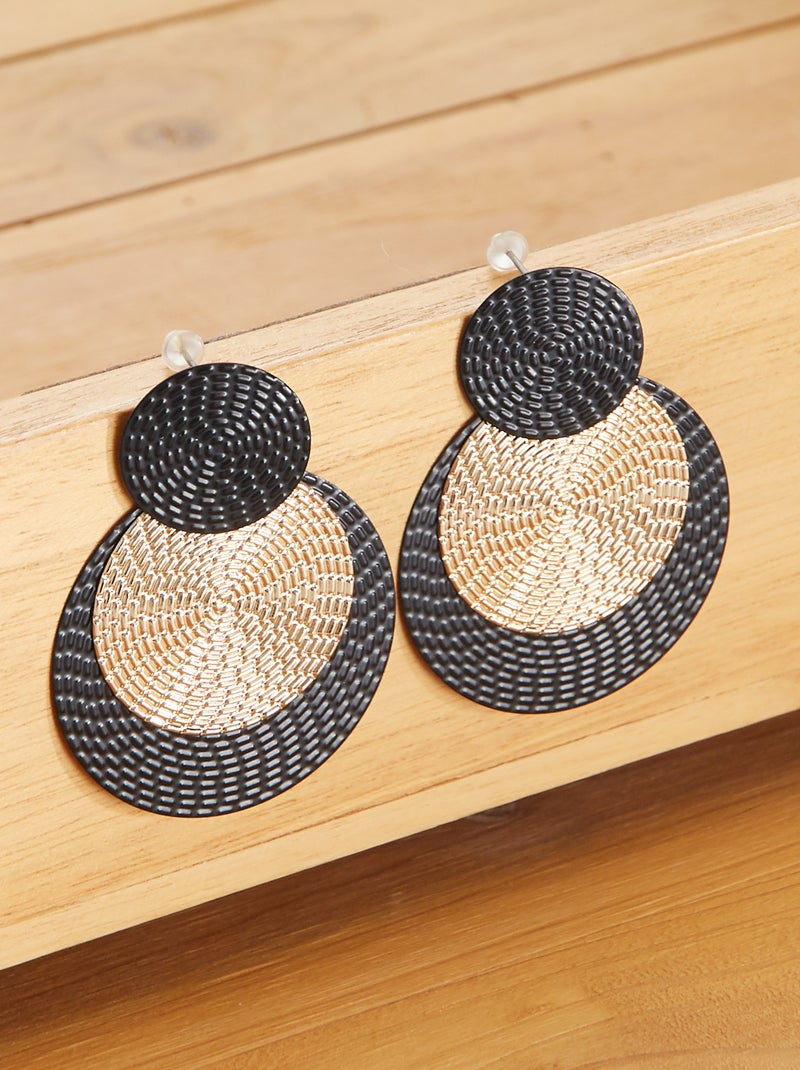 Brincos de forma redonda BEGE - Kiabi