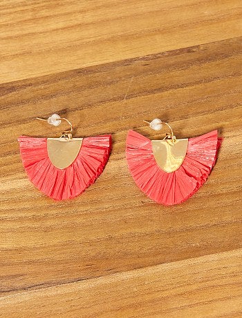 Brincos pendentes em ráfia - Kiabi