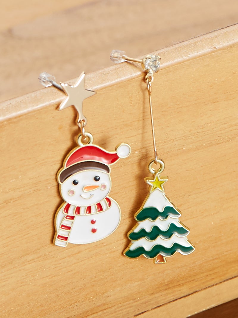 Brincos pendentes Natal BEGE - Kiabi