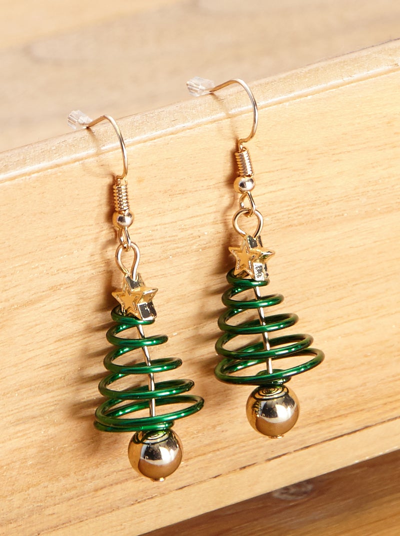 Brincos pinheiro de Natal Verde - Kiabi